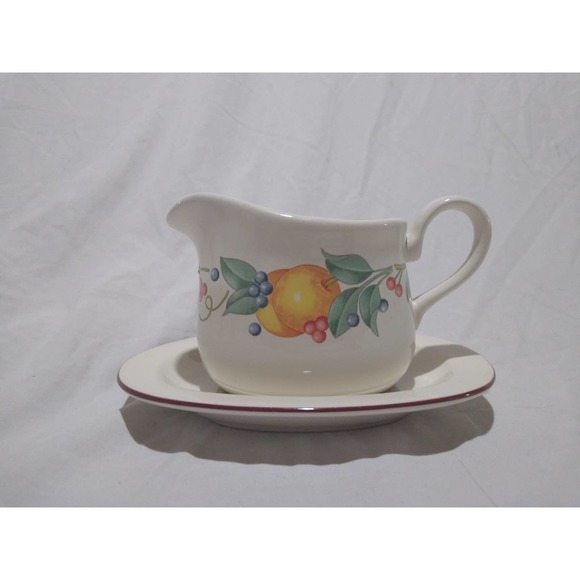 Corelle Coordinates stoneware abundance chutney gravy boat and saucer - Picture 1 of 7